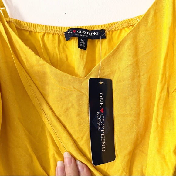 NWT One ❤️ Clothing LA yellow Romper size M - Picture 3 of 5